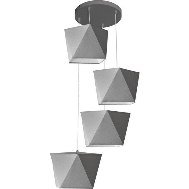 Adamant Cluster Pendant Ceiling Light Grey 50cm - One Size
