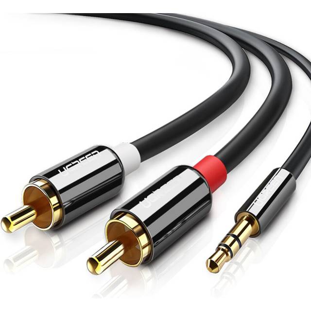 3.5mm to 2RCA Audio Auxiliary Adapter Stereo 3.5 mm Splitter Cable AUX RCA Y Cord for Smartphone Speakers Tablet HDTV MP3