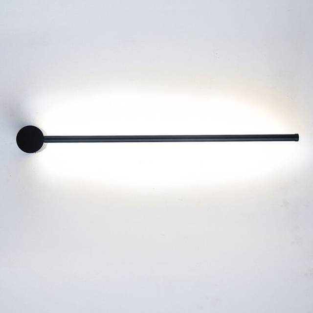 Led Strip Wall Light Modern Simple Wall Lamp Indoor Decoration Creative Linear Wall Sconce for Bedroom Corridor Stairs Black,30CM Cold White