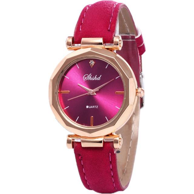 2 Pcs Women Watch Rhinestone Fashion Exquisite Women Leather band Watch Analog Quartz Crystal Wristwatch Bracelet Watch - Grey
