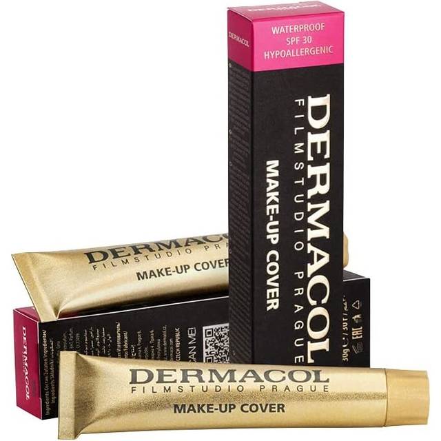 Dermacol DC Full Coverage Foundation | Long Lasting Waterproof Makeup Cover Cream SPF30 | Hypoallergenic & Light Weight Liquid | Tattoo, Acne, Spots,