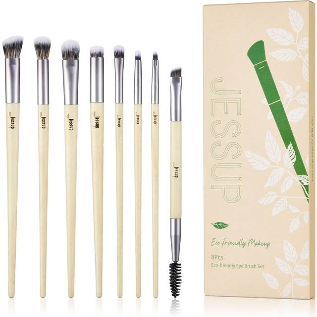 Eyeshadow Brush Set 8pcs Eye Makeup Brushes Premium Cruelty-Free Eyeshadow Blending Concealer Eyebrow Eyeliner Spoolie Brush Kit T328