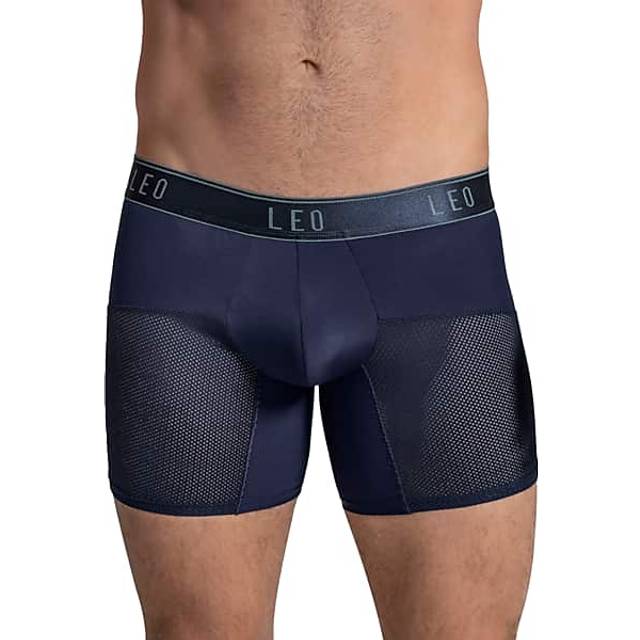 Leo By Leonisa Men's Mesh Boxer Briefs, Single-Pack Blue - Size: Small