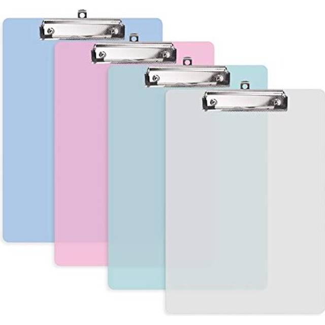 4 Pack Plastic Transparent Clipboard A4 Plastic Transparent Clipboards 4 Colors315 225MM