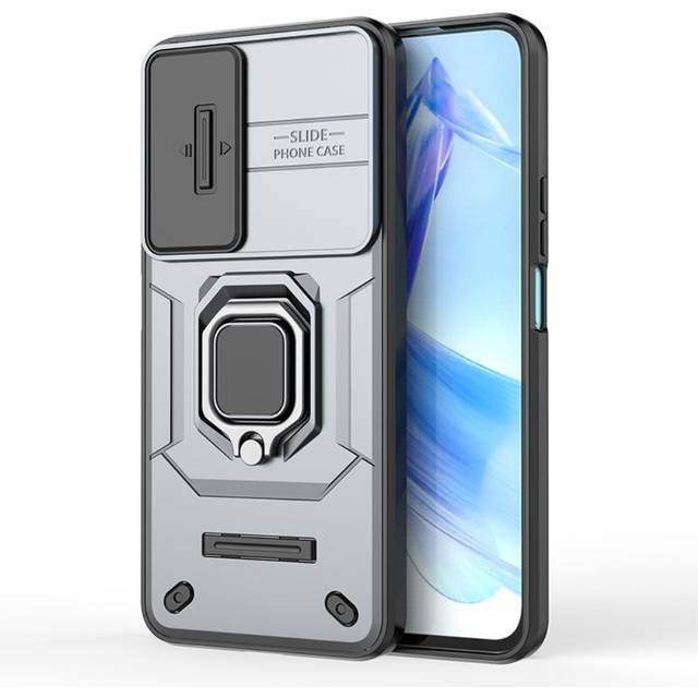 Honor 90 Lite Tåligt Skal med Magnetisk Stativfunktion & Camslider - Grå
