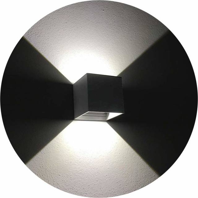 K-Bright 12W Dark Gray cube LED outdoor wall lamps,up and down adjustable light beam,Waterproof IP65 for outdoor wall light,4000K-4500K Natural...
