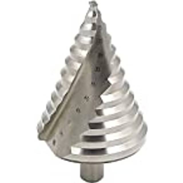 Meichoon Large HSS Step Cone Drill Bit Set 6-60mm Spiral Groove 12 Steps Sizes, Cobalt Cone Drilling Tool Hole Cutting, Enlarge, Metal Sheet, PVC