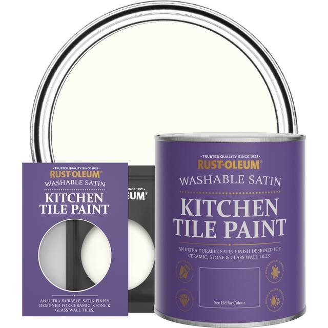 Rust-Oleum Kitchen Tile Paint, Satin Finish - PORCELAIN - 10ml - White