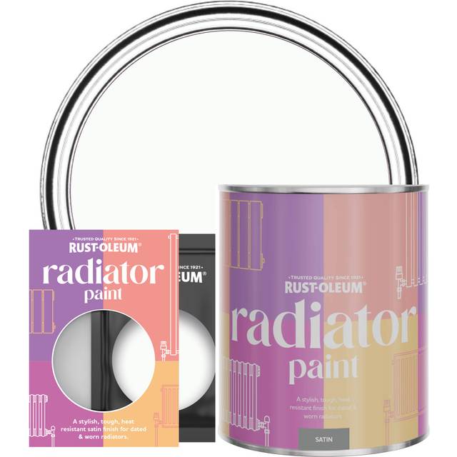 Rust-Oleum Radiator Paint, Satin Finish - Moonstone - 10ml - White