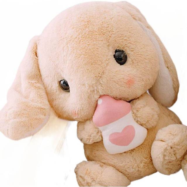 32cm Rabbit Plush Soft Toys Bunny Kids Pillow Doll Creative Birthday Gifts For Children(brown)