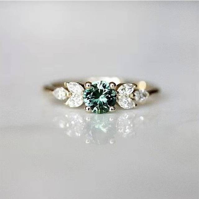 BIJOX STORY 925 Silver Jewelry Rings with Emerald Zircon Gemstones Ring for Women Wedding Anniversary Banquet Party Gift