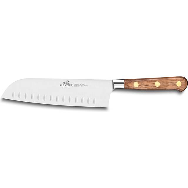 Lion Sabatier Ideal Perigord 18cm Scalloped Santoku Knife - can be Engraved or Personalised - Brown