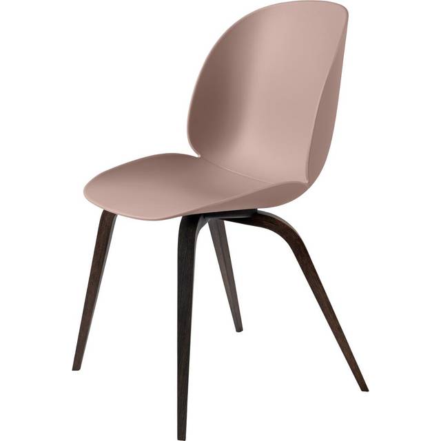 GUBI Beetle Dining Chair Wooden Base Smoked Oak Matt/Sweet Pink