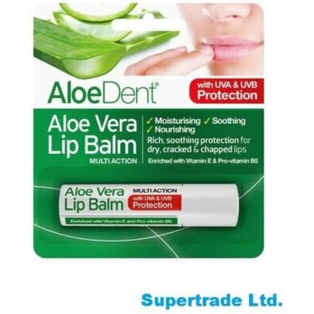 Optima AloeDent Aloe Vera Lip Balm Multi-Action With Tea Tree & Lysine - 4g X 6