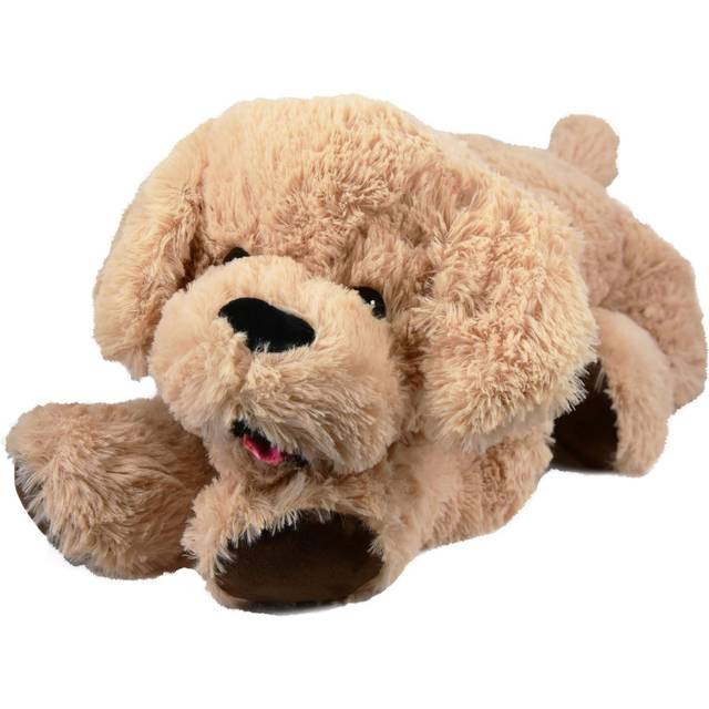 The Magic Toy Shop 28 Inch Giant Plush Lying Dog Soft Stuffed Cuddly Teddy Toy Lifelike Cute Puppy