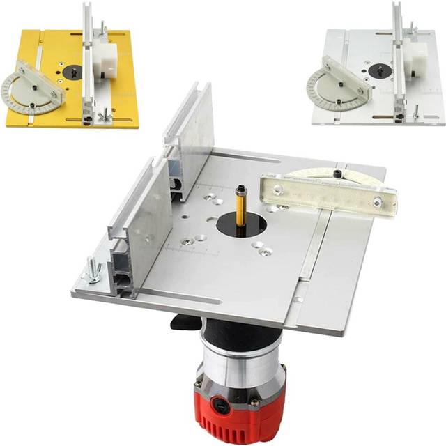Aluminum Router Table Insert Plate Woodworking Benches Saw Miter Gauge Sliding Brackets Table Panel Saw Machinery 240x200x6mm