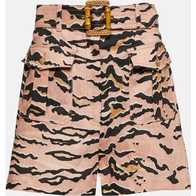 Zimmermann Matchmaker Safari printed linen shorts - multicoloured (UK 16)
