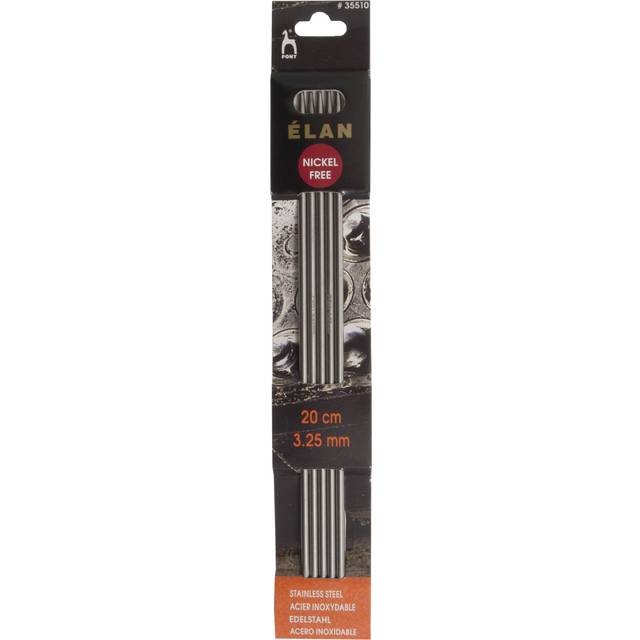 Pony Stainless Steel 20cm Elan Double Knitting Needles - Set of Five - 3.25mm (P35510)