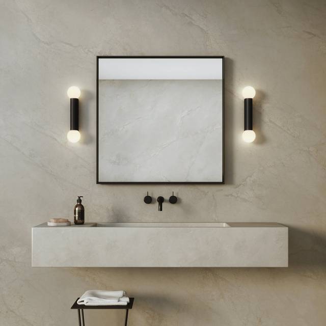 Astro 1459006 Ortona Twin Bathroom Wall Light Matt Black