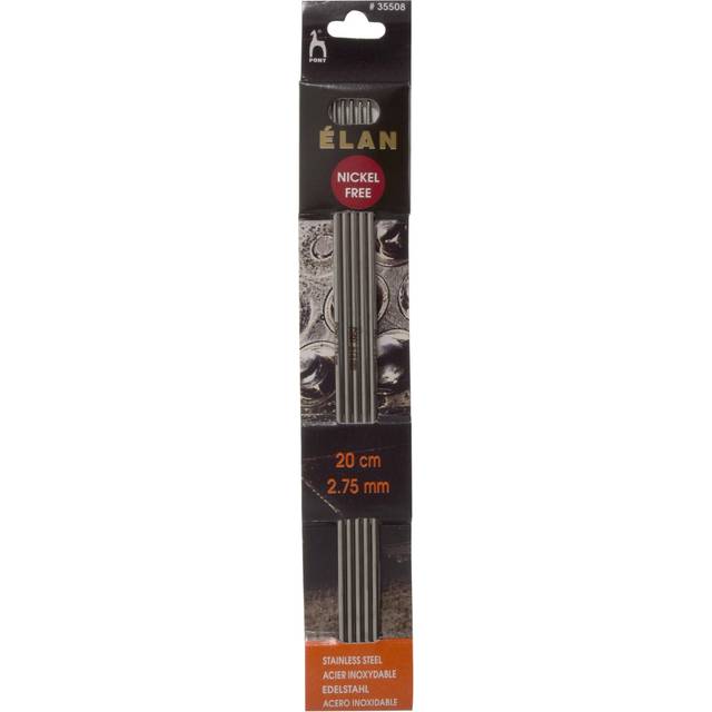 Pony Stainless Steel 20cm Elan Double Knitting Needles - Set of Five - 2.75mm (P35508)