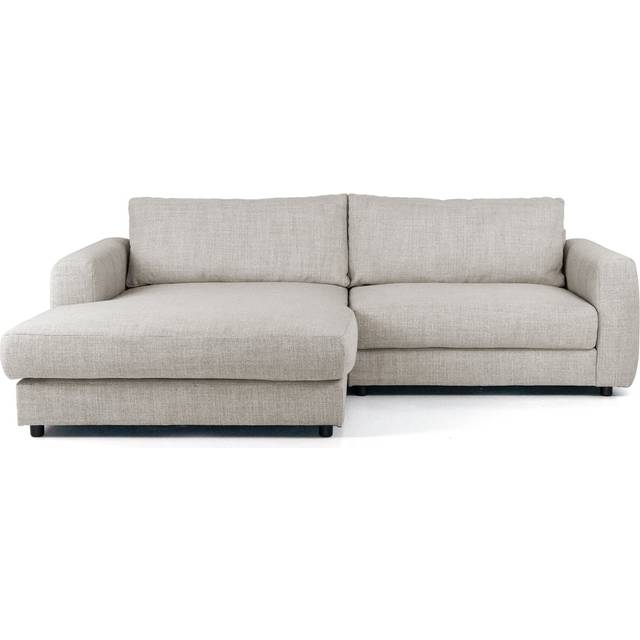 Nuuck - Bente Sofa Chaiselounge Left - beige/Melina Simply 1244/LxBxH 234x175x79cm/mit Kunststoffgleitern und Kissen (79.0 x 234.0 x 175.0cm)