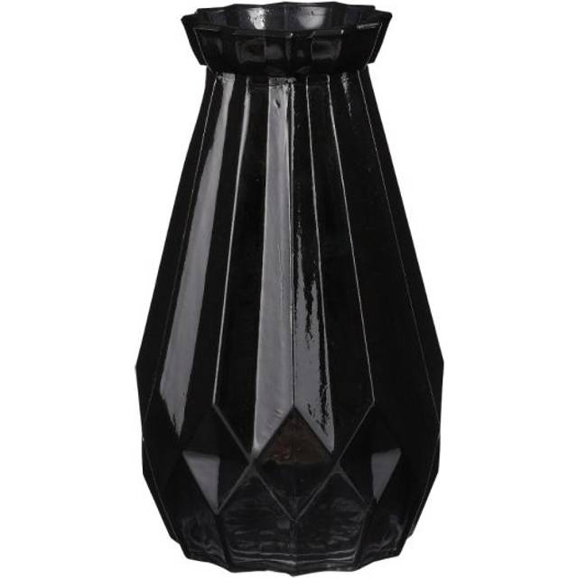 Zena glasvas svart 24 cm hög