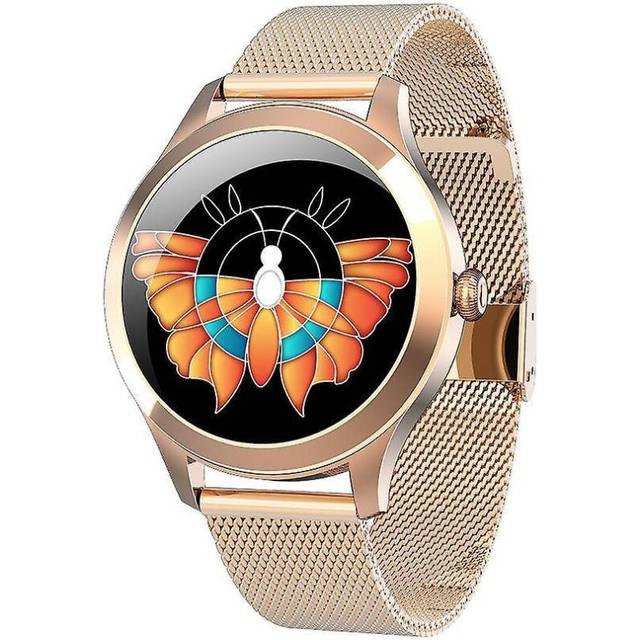 Stylish Women's Smart Watch Luxury Waterproof Wristwatch Stainless Steel Casual Girls 1.09 Inch - Multicoloured