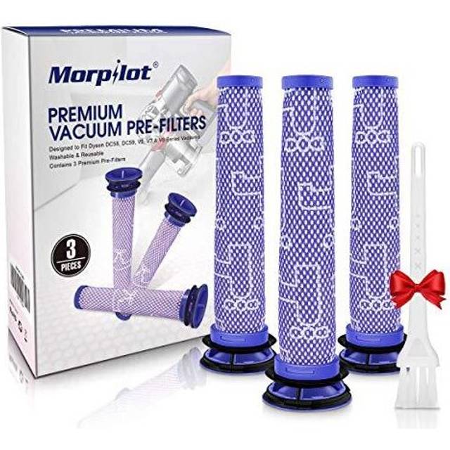 morpilot 3 Pack Washable Filters for Dyson Vacuum Cleaner V6 V7 V8 DC58 DC59 DC61 DC62 DC74, Replacement for DY-965661-01