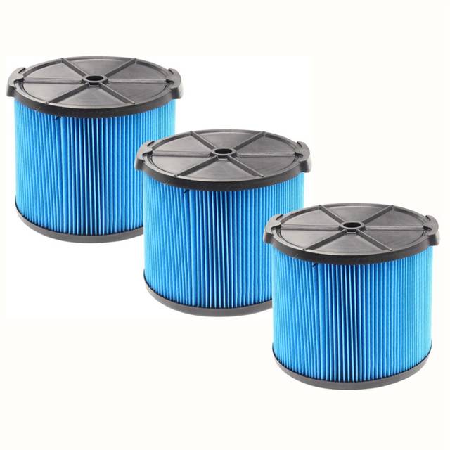 VF3500 3-Layer Fine Dust Pleated Paper Filter for 3 to 4.5 Gallon Wet/Dry Shop Vacuums
