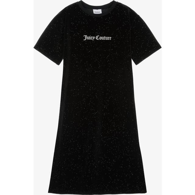 Juicy Couture Teen Girls Black Glitter Velour Dress - 15-16 year