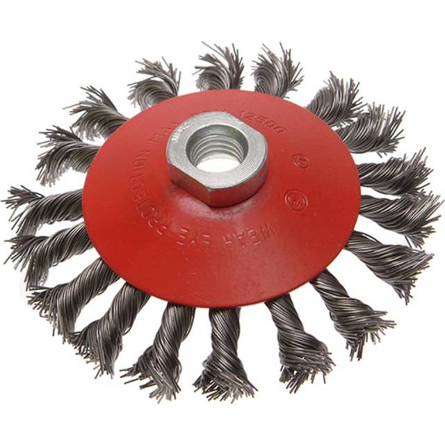 Faithfull Twisted Knot Wire Wheel Brush 100mm M14 Thread