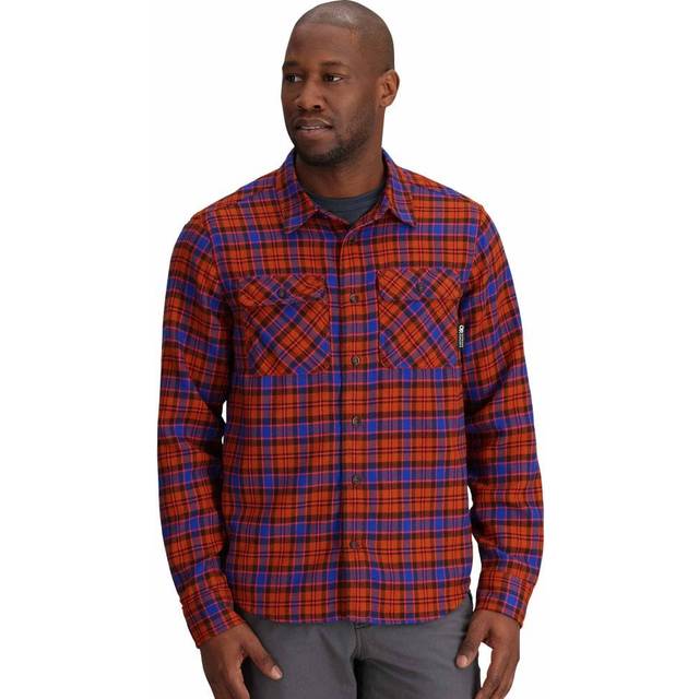Outdoor Research Feedback Flannel Twill Shirt - Sample: Hickory Plaid: