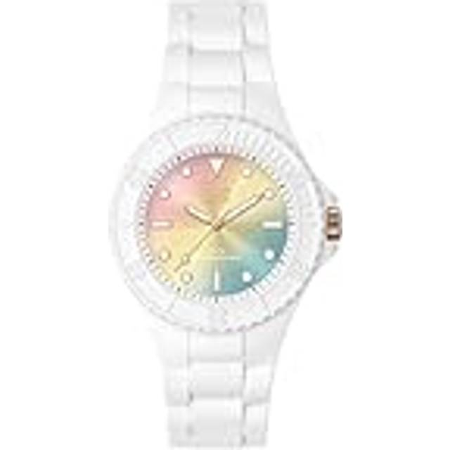 Ice-Watch - ICE generation Sunset rainbow - Vit damklocka med silikonband - 019141 (Small)