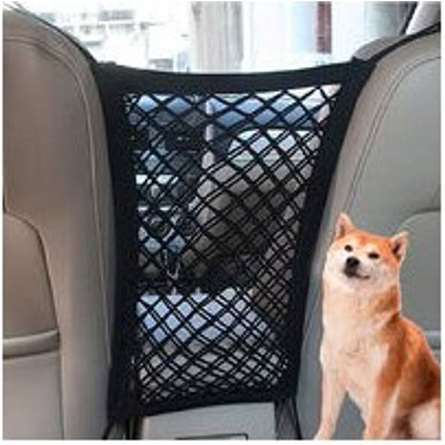 Car Dog Barrier Pet Front Seat Barrier Adjustable Pet Back Seat Barrier Organizer