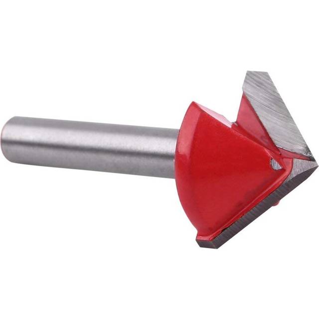 3D Tungsten Steel Woodworking CNC Milling Cutter Sharp V-Groove Cutting Tool End Mill 90 Degree 6 mm Shaft Multi-Way