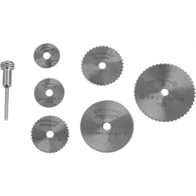 7pcs/set High Speed Steel HSS Circular Saw Blade Rotary Tool For Wood Cutting