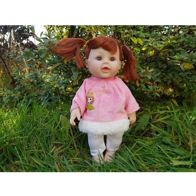"12"" Sophia Doll Poney Tail Lovely Pink Cozey Baby Girl Doll 30cm"