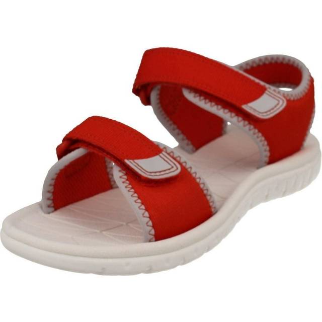 (UK 5.5 Infant, Orange (Red)) Childrens Boys Girls Clarks Light Weight Sandals Surfing Tide - G Fit