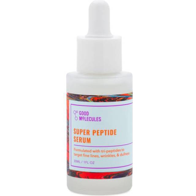 Bra molekyler super peptidserum - anti-åldrande ansiktsserum med peptider och koppar tripeptider till plump och fast - vattenbaserad hudvård för ansikte