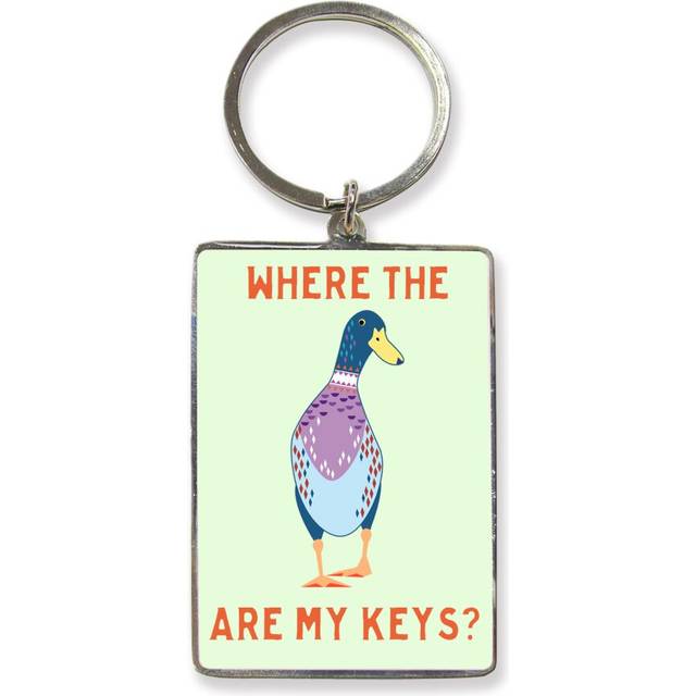 Where The Duck Are My Keys Metallic Keyring Lovely Birthday Christmas Gift Idea