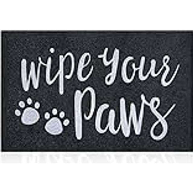 AAZZKANG Welcome Mat Large 36x24 Funny Wipe Your Paws Doormat with Non Slip Rubber Backing Easy to Clean Dog Door Mat Indoor