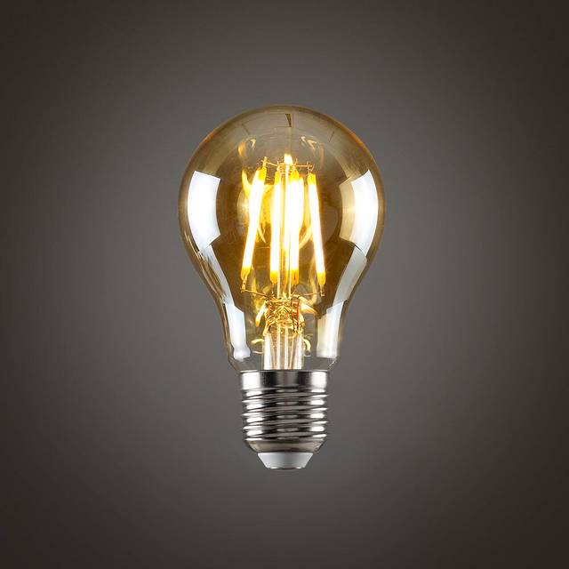Pack of 5 4w LED Filament ES E27 GLS Amber Light Bulb - Warm White 2700K