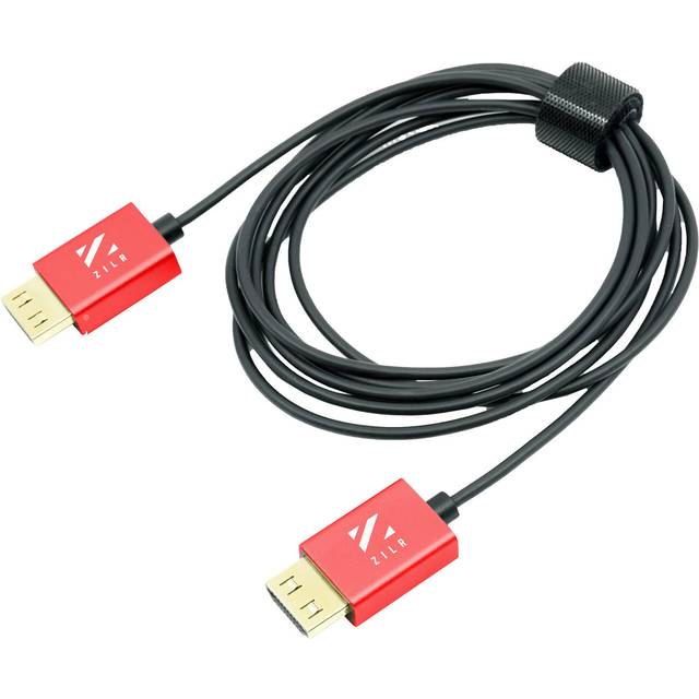 ZILR Ultra High Speed HDMI Cable with Ethernet (Hyper-Thin 8Kp60 Secure Type-A) 2m / 6.6ft