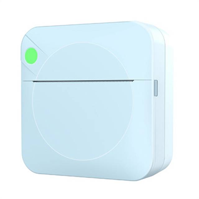 Mini Thermal Label Printer Student Wrong Question Photo Barcode Printer Portable Multifunctional Label Printer Blue