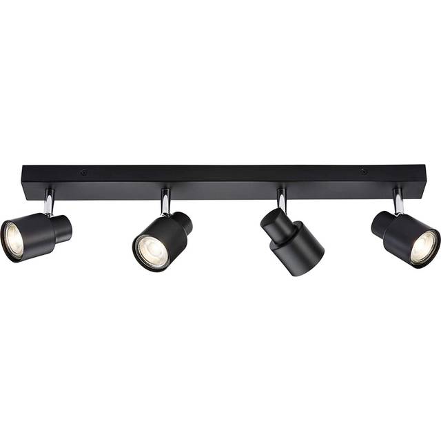 KnightsBridge 230V GU10 Quad Bar Spotlight - Matt Black