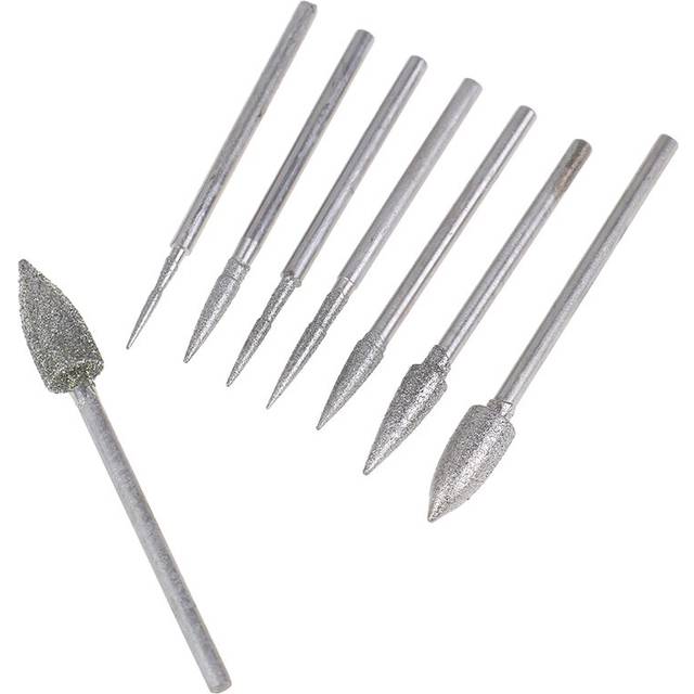 8Pcs/set Diamond Grinding Head Polishing Needle Bits Burrs Metal Stone Carving Tool