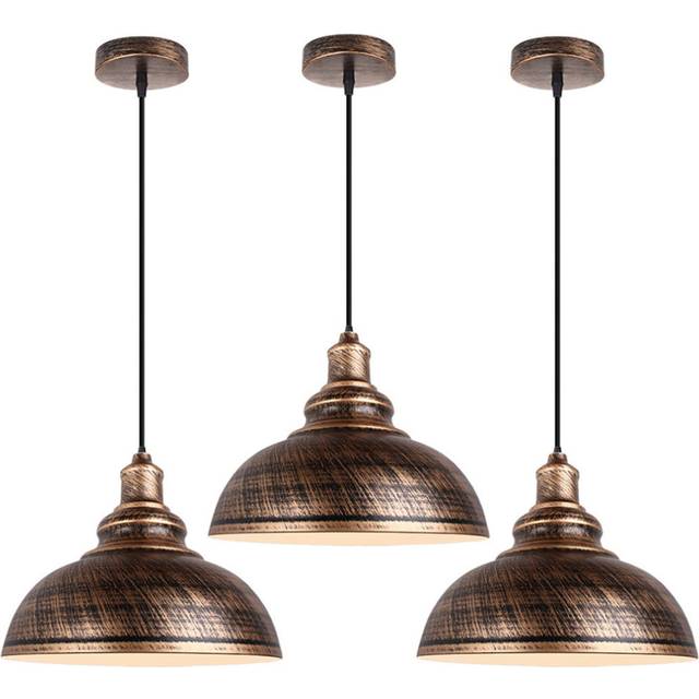 3PCS)Vintage Pendant Light Industrial Pendant Lights Classic Modern Chandelier Iron Metal Pendant Lights For Loft Cafe Bar Office Bronze