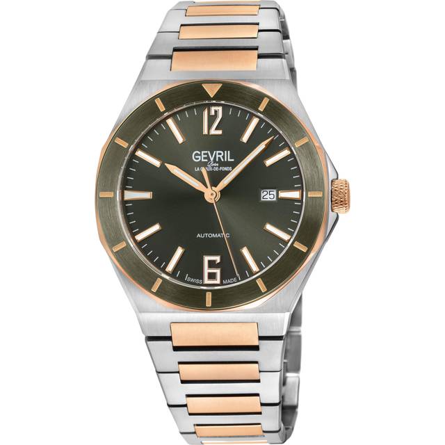 High Line 48404B Swiss Automatic Sellita SW200 Sunray Dial Stainless Steel Watch - Green - One Size