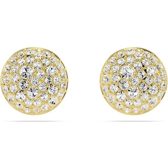 Swarovski Meteora Gold Plated White Crystal Stud Earrings 5683444