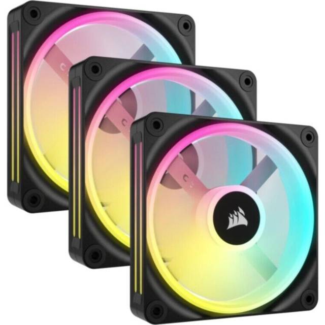 CORSAIR iCUE LINK QX120 RGB 120mm RGB-Fläkt med Välvt Magnetiskt Lager - Startsats med iCUE LINK System-Hub - Svart